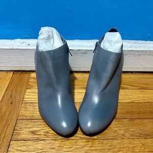 J. Crew Gray Ankle Boots Sleek Leather Design